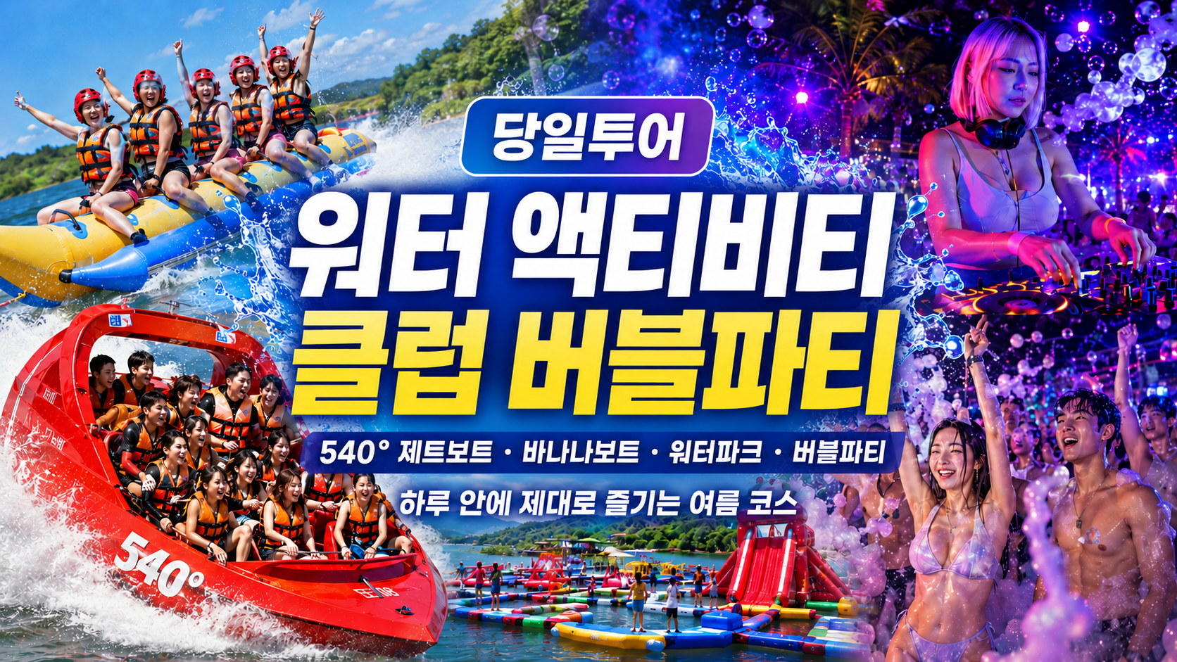 [당일투어] 극한의 수상 액티비티 [클럽파티]