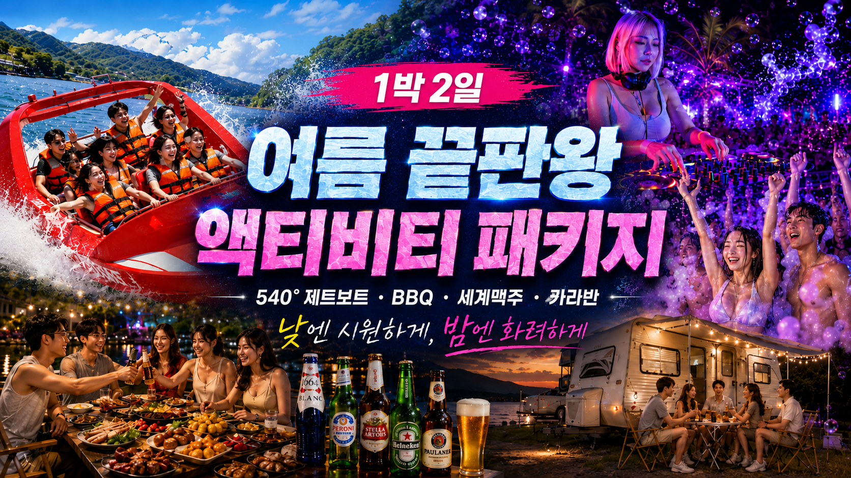 [1박2일] 여름 수상액티비티 All in one ! [버블파티 포함]